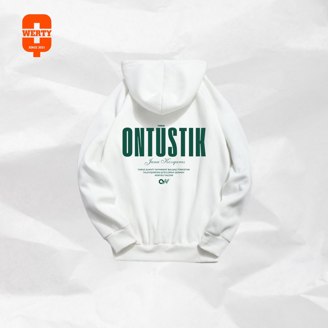 Худи QWERTY Ontustik белый