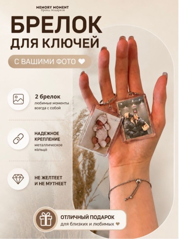 Memory Moment брелок для ключей с вашим фото
