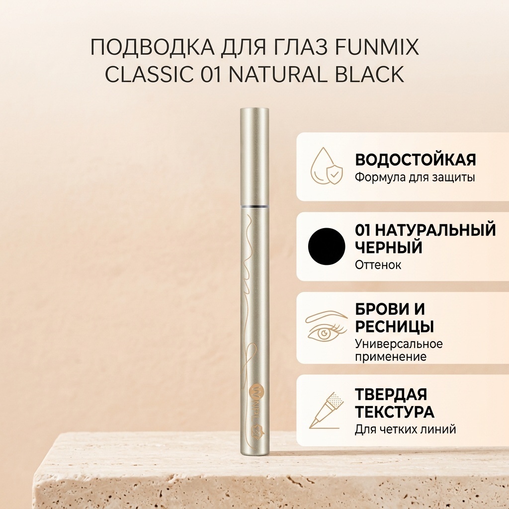 Funmix подводка Classic 01 Natural Black