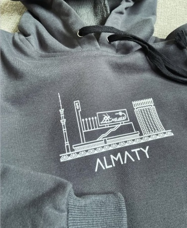 Худи Design shop Almaty серый