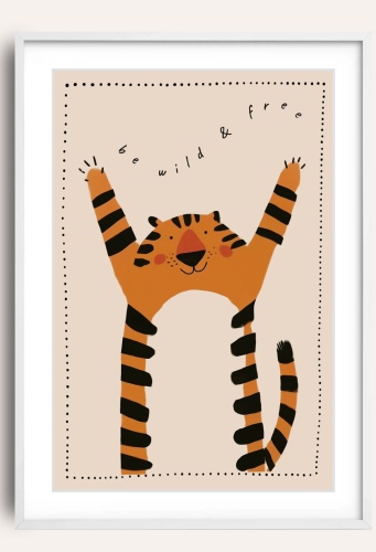 Картина Wild Tiger в раме Araystudio.kz 40x60 см