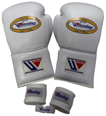 Боксерские перчатки Winning 14 oz белый