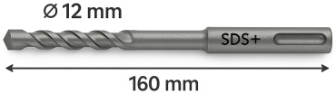 Бур SDS-plus DMAX CT-23T0864, 12х160 мм, 1 шт