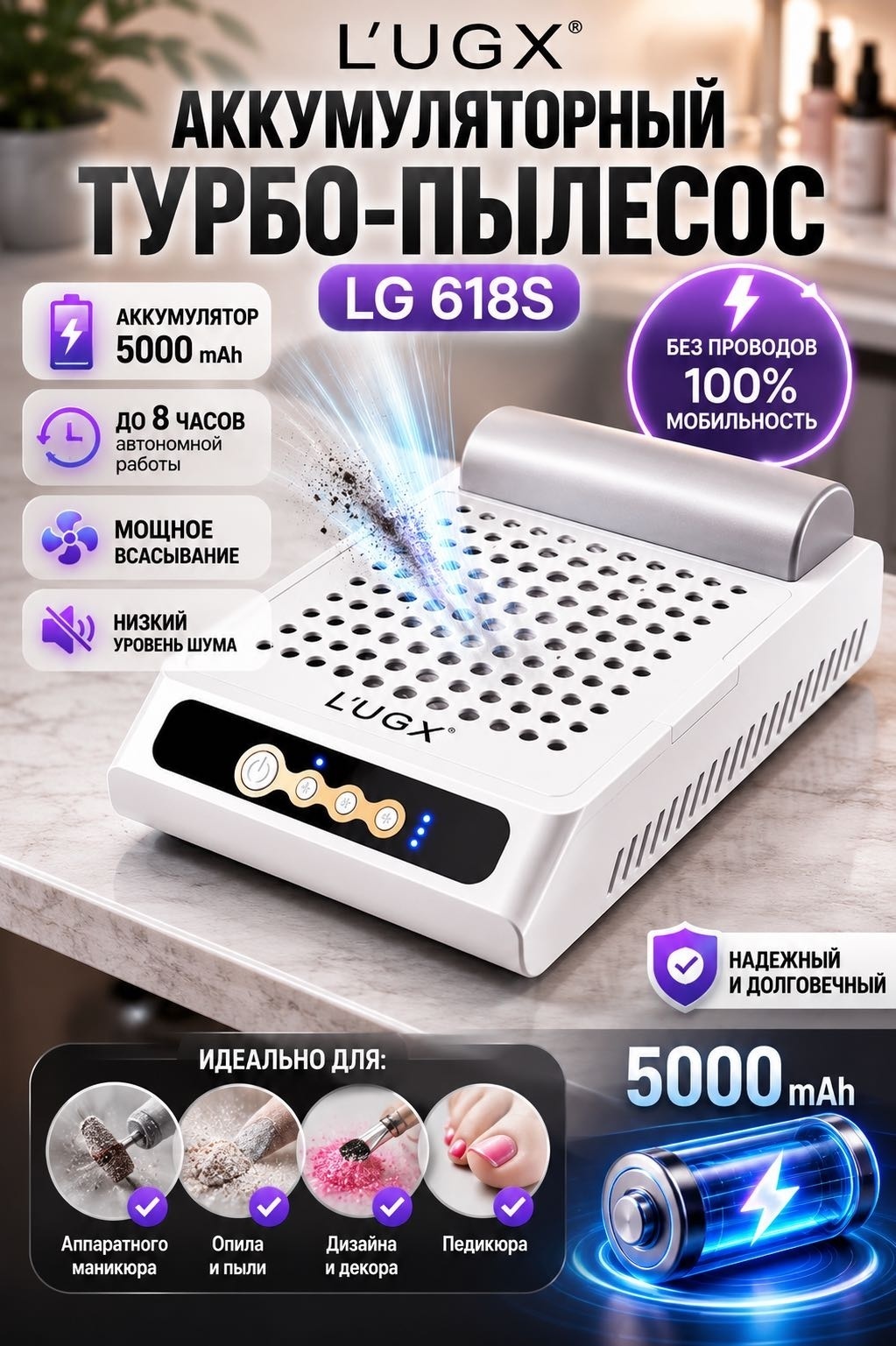 LUGX пылесос, вытяжка LG-618S 24 Вт