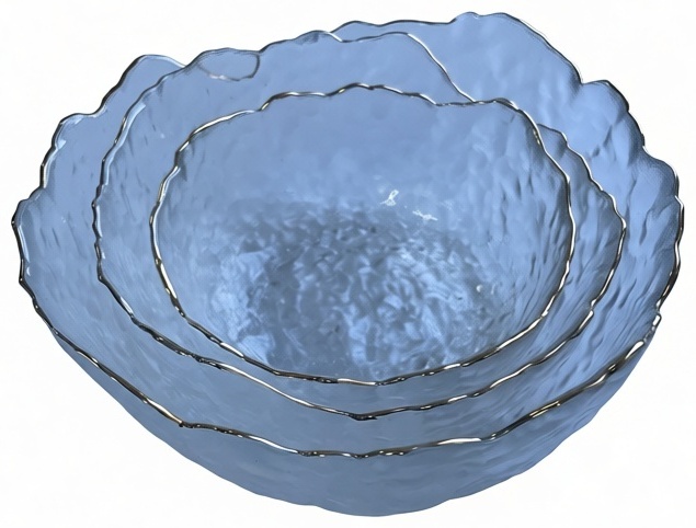 Салатник GLASS WARE 19х8 см, стекло, 3 шт