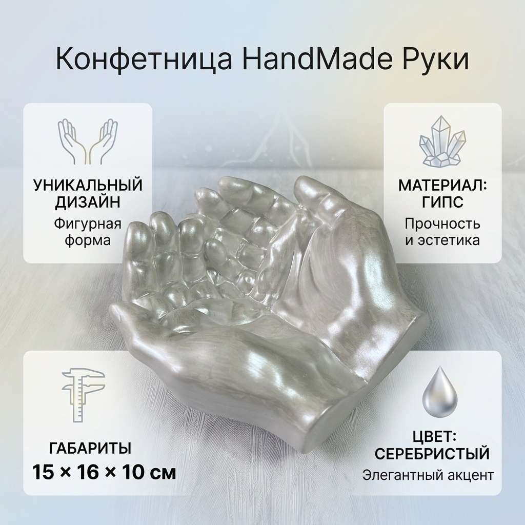HandMade конфетница Базовая коллекция Руки фигурная 1 шт