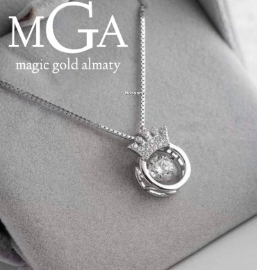 Колье magic gold almaty MgA3456 длина 44 см вес 2 г серебро, фианит
