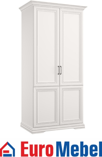 Распашной шкаф Euromebel Севилла, 103.2x210.6х64.5 см, белый