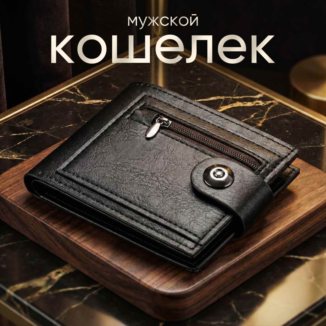 Кошелек 4l3 искусственная кожа черный