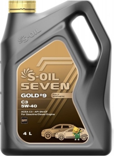 Синтетическое S-OIL Gold#9 C3 5W-40 4 л