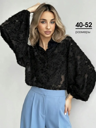 Блузка черный