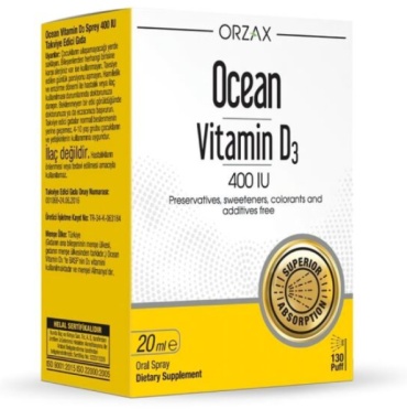 ORZAX Ocean Витамин D3 400 ME спрей 20