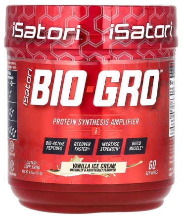 Посттренировочный комплекс Isatori Bio-Gro, средство для синтеза протеина шоколадное мороженое