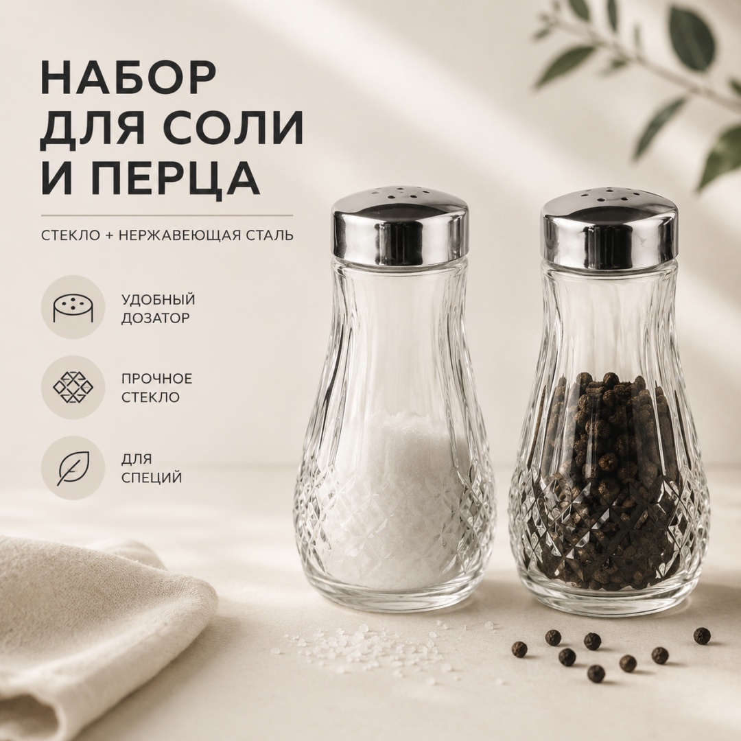 ADILEK набор для специй SA0700GCL, стекло