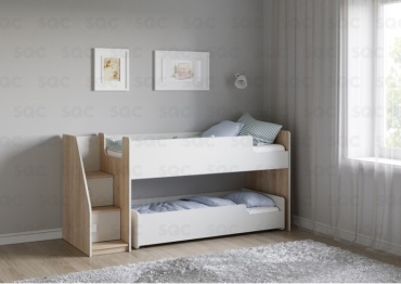 Кровать-чердак SQC SQC K401.41R, 85x190 см, темно-коричневый