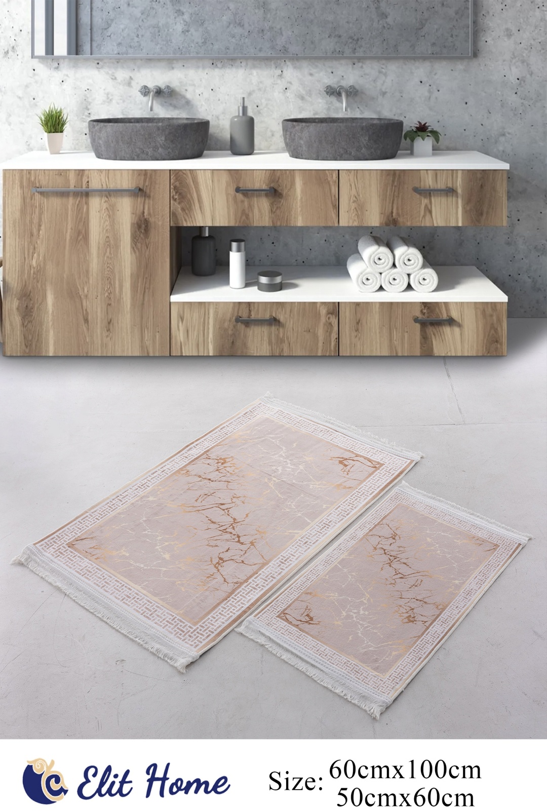 Elit Home комплект ковриков MODEVSA 100x60 см, микрофибра