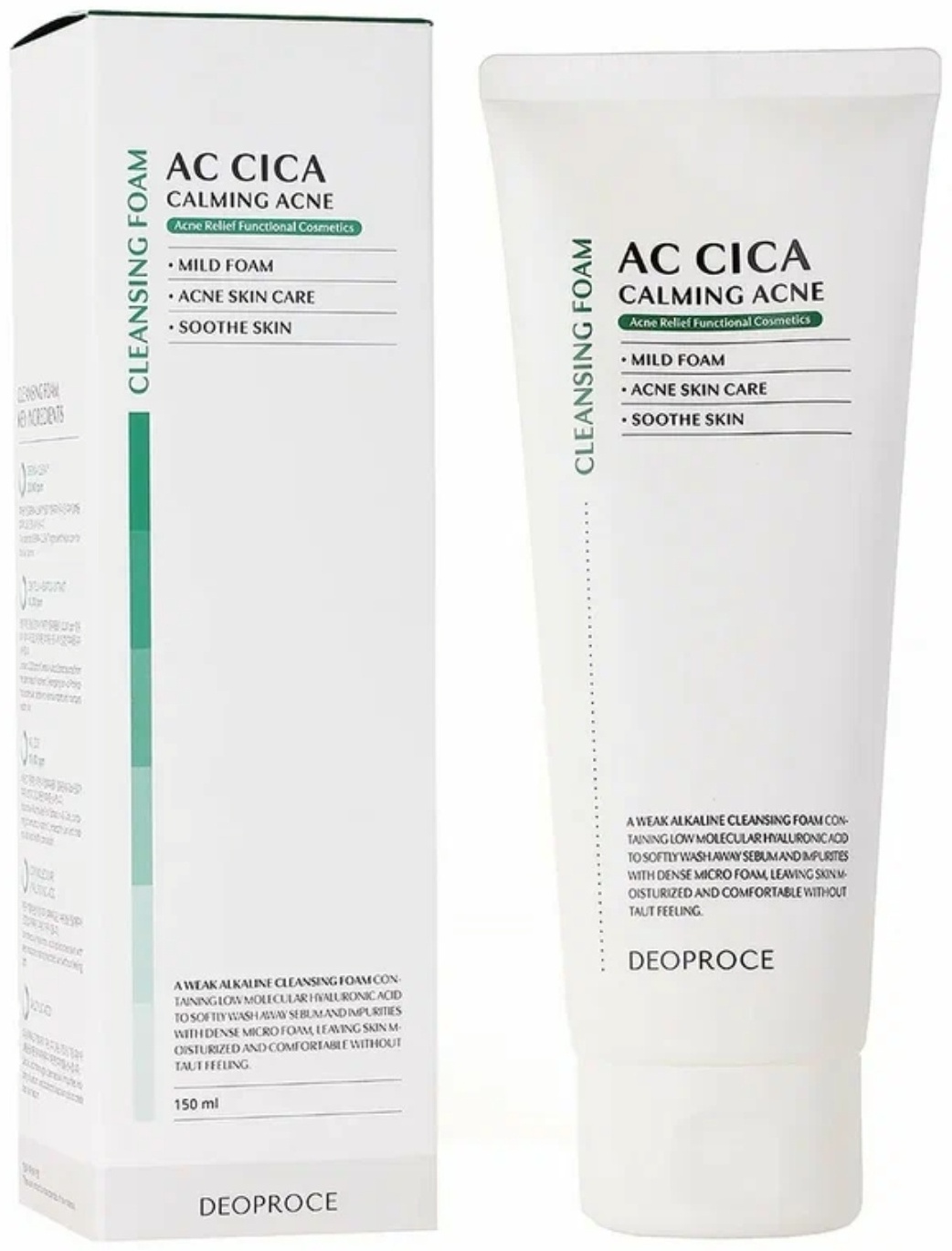 Deoproce AC Cica Calming Acne гель-пенка 150 мл