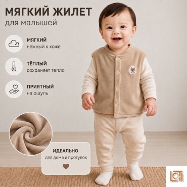 Жилет LOTI коричневый