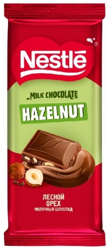 Nestlé Лесной орех шоколадная плитка молочный 75 г
