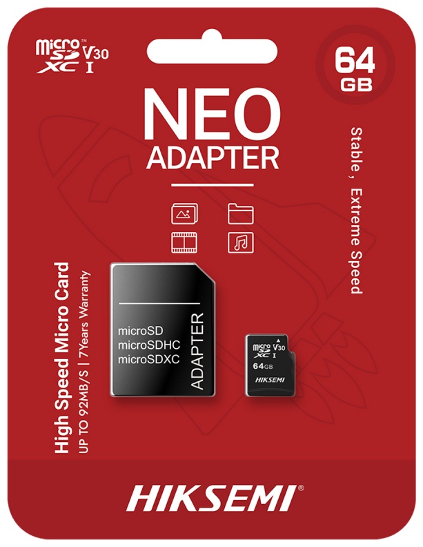 Карта памяти Hiksemi HS-TF-C1/64G/ADAPTER 64 Гб