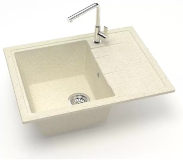 Кухонная мойка Marrbaxx T150Q002 57.5х47х21.5 см, искусственный камень, тон бежевый