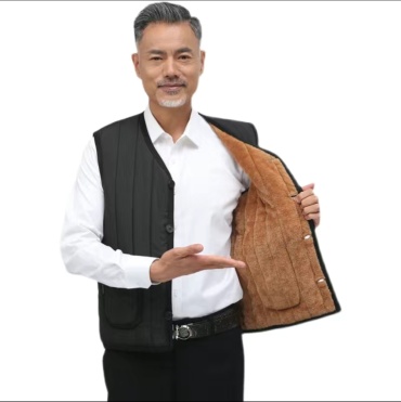 Жилет Baizhan черный, бежевый