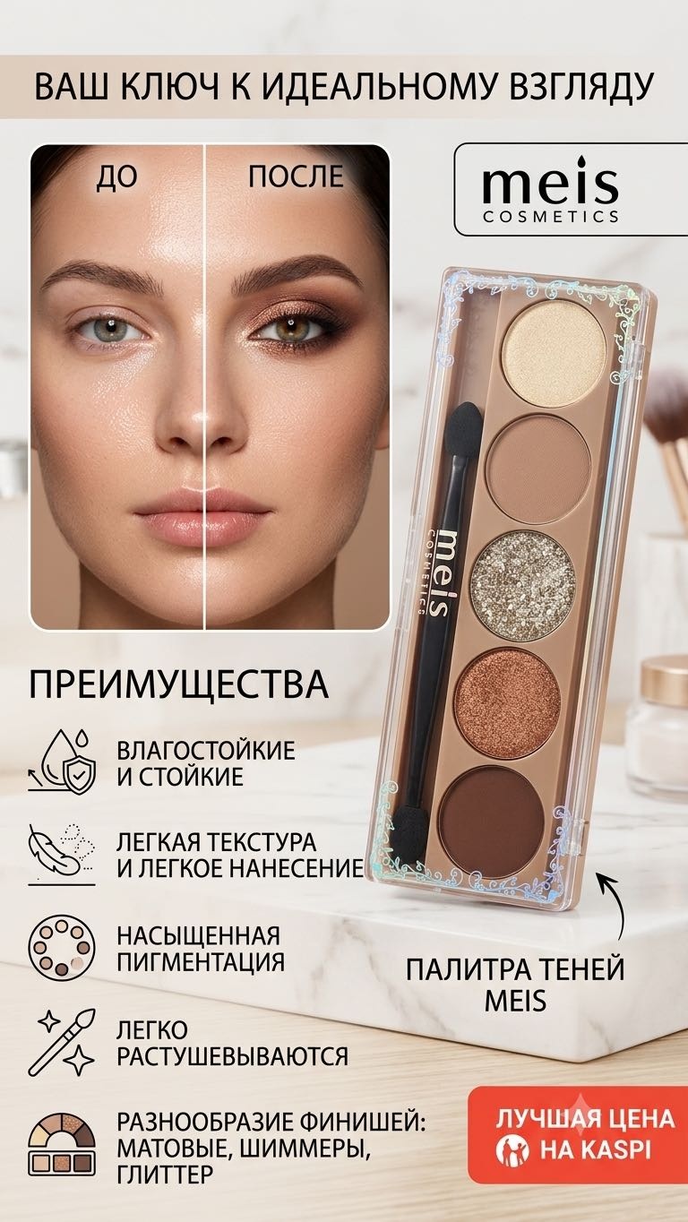 Meis тени прессованные Cool Magnify 02