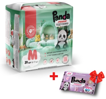 Подгузники PANDA Premium M, 39 шт