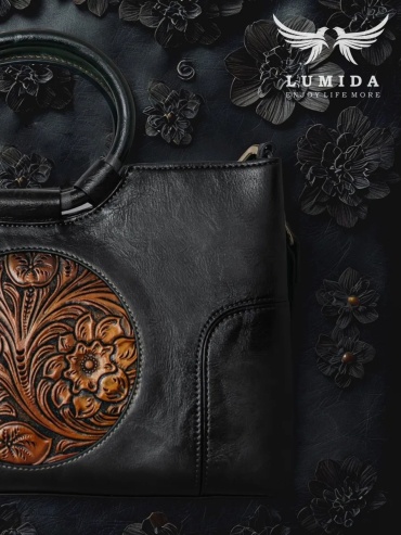 Мини-сумка Lumida натуральная кожа черный