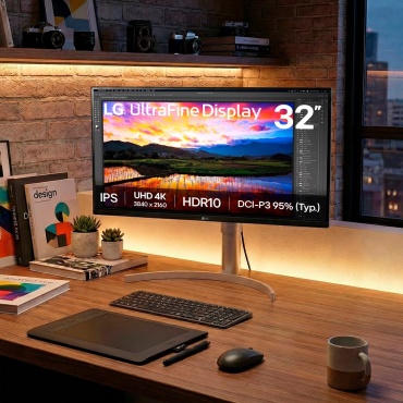 31.5" LG 32UN650K-W серебристый
