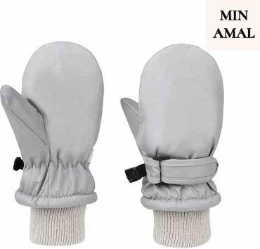 Варежки min Amal размер 4 серый