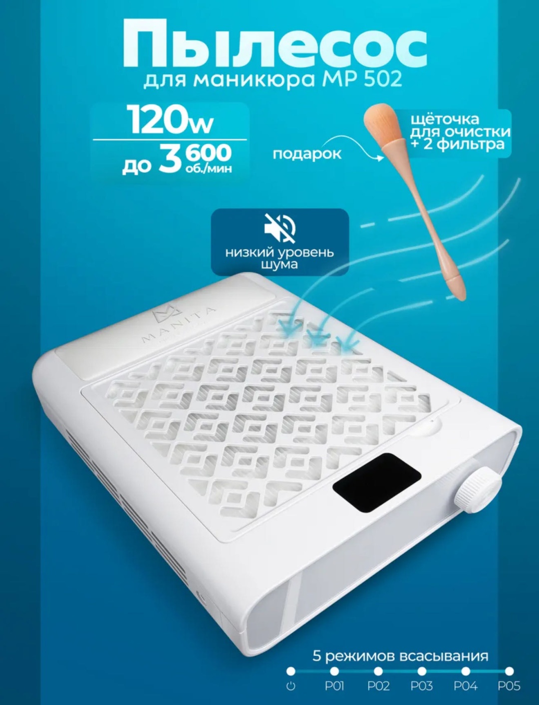 MANITA PROFESSIONAL пылесос МР502 120 Вт