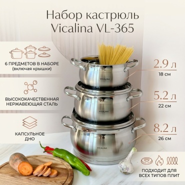 Набор кастрюль Vicalina 6 в 1