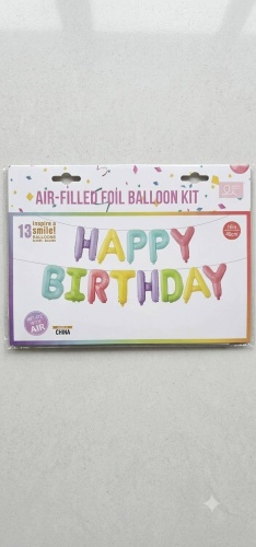 Набор воздушных шаров Mecrla ballon Happy Birthday 13 шт, мультиколор
