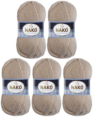 NAKO Sport Wool 13495 Бежевый (13495) 120 м 100 г