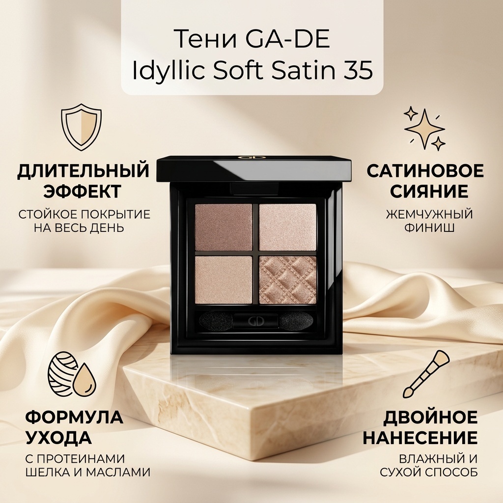 GA-DE тени прессованные Idyllic Soft Satin 35