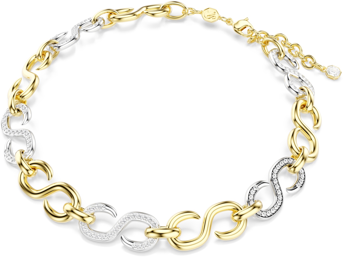 Swarovski длина 38 см бижутерный сплав, кристаллы Swarovski