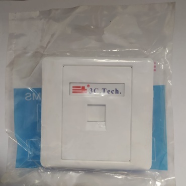 Компьютерная розетка (RJ45) 3c Tech 459885, белый
