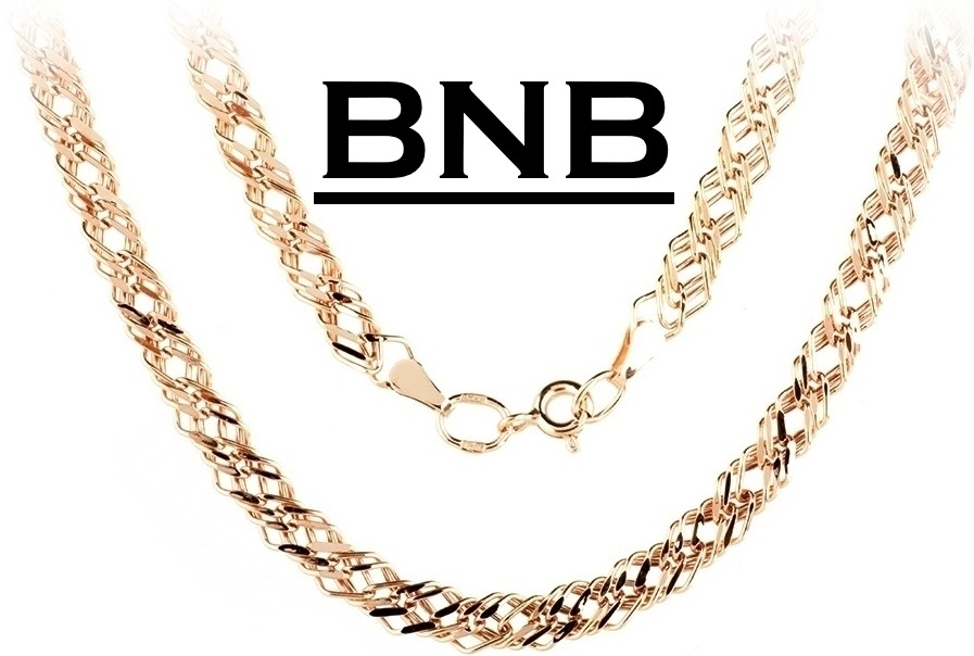 BNB BNB_НЦ02178 длина 50 см, вес 2.5 г золото, плетение тройной ромб