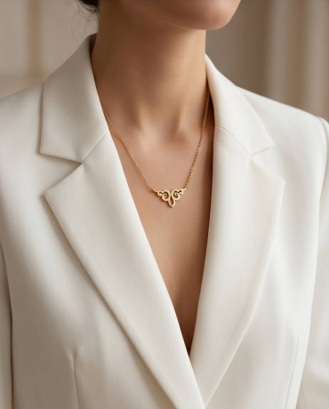 Цепь Fashion Jewellery длина 45 см нержавеющая сталь страз