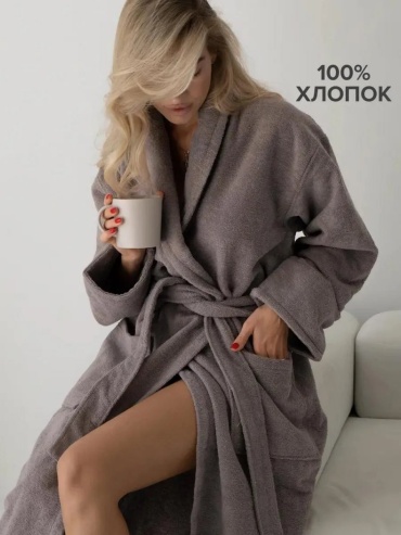 Махровый халат Dr.Hygge бежевый