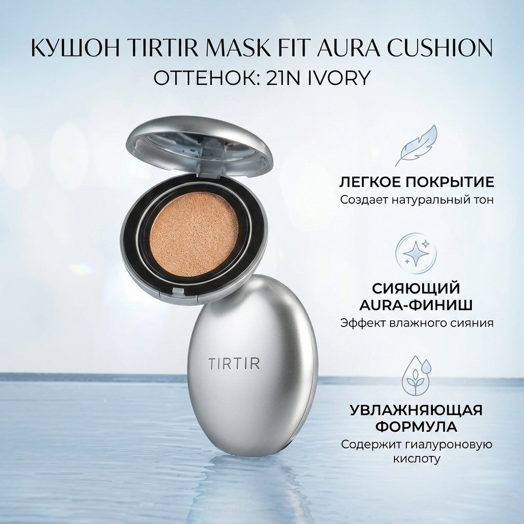 Tirtir Mask Fit Aura Cushion кушон 21N IVORY 18 г