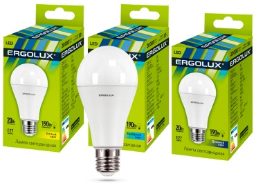 Ergolux 20W E27, светодиодная, теплый белый