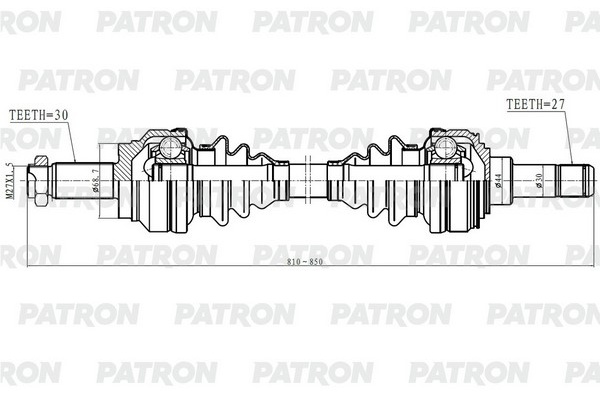 PATRON полуось PDS0599