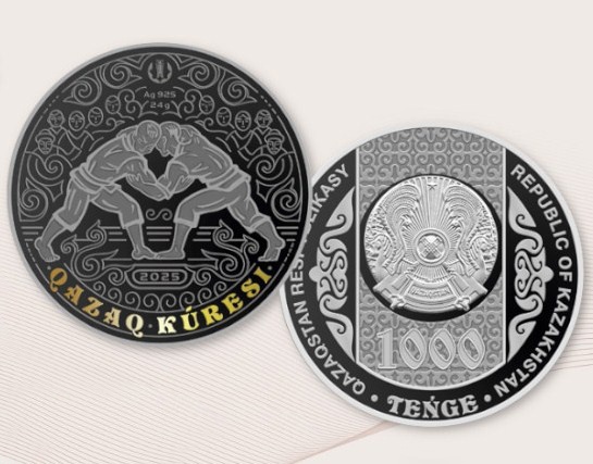 Монета 241225-1333 вес 24 г серебро, без вставок