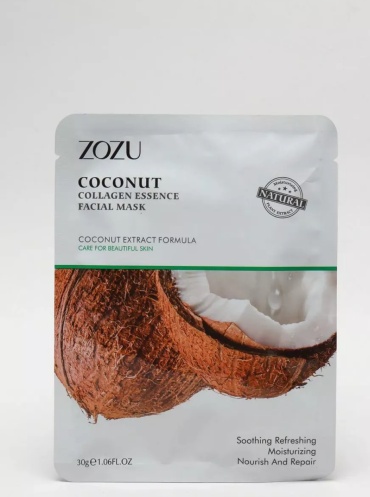 Маска для лица ZOZU тканевая ZOZU COCONUT COLLAGEN FACIAL MASK 3 шт