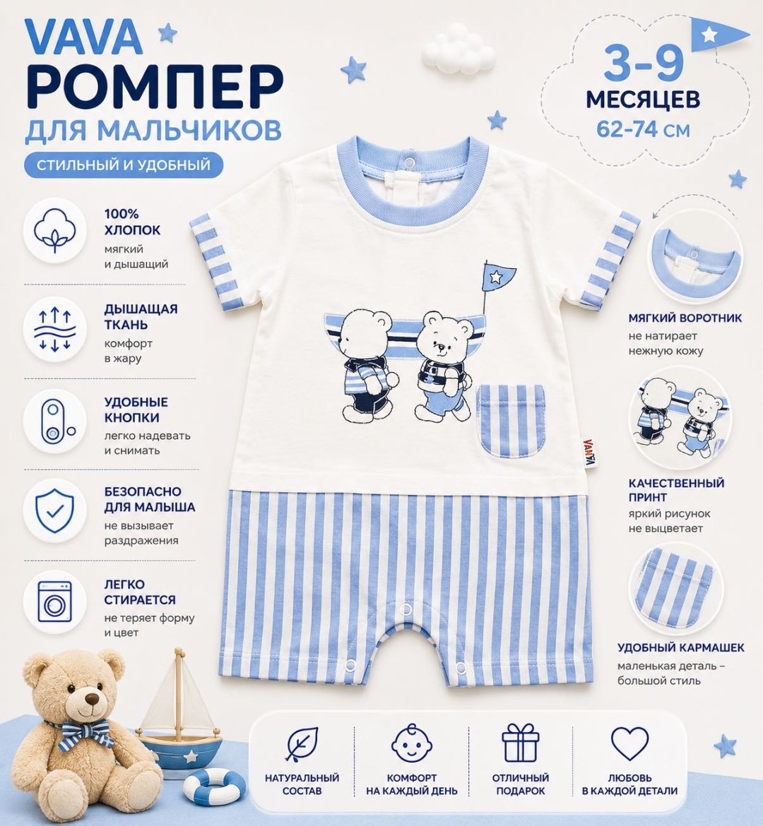Слип Kids Dream голубой