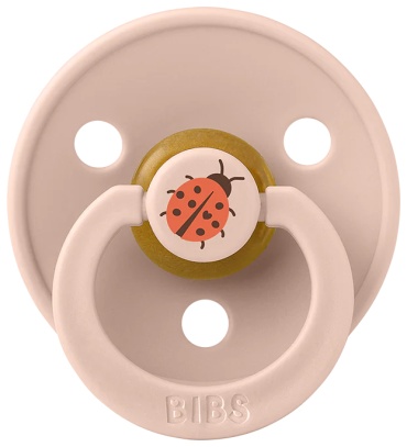 Пустышка BIBS Ladybug, 1 шт, розовый