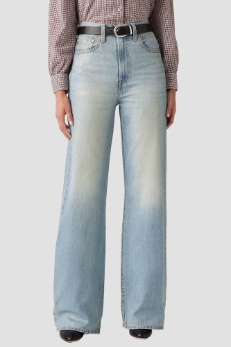 Джинсы широкие и расклешенные Levis голубой