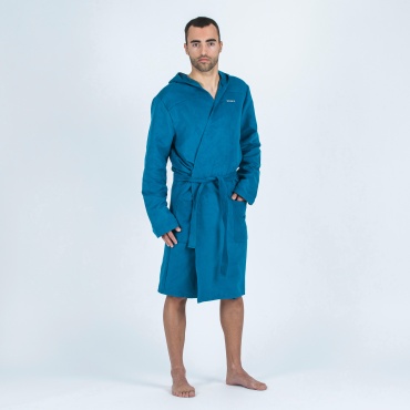 Флисовый халат Decathlon синий